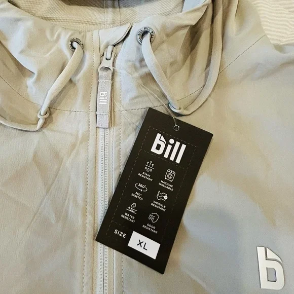 Rain coat Light Gray Hooded Athletic Jacket women XL gorpcore - Picture 5 of 7